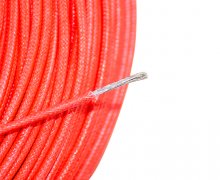 UL3122 Silicone Rubber Fiberglass Insulated Braided Wire 300V 17 Gauge