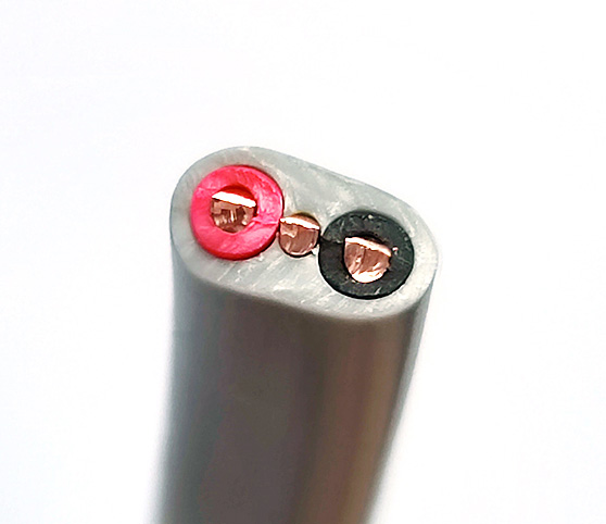 PVC Flat Cable with Drain Wire 2.5MM Twin Flat Cable PVC 2 Core Flat Cable