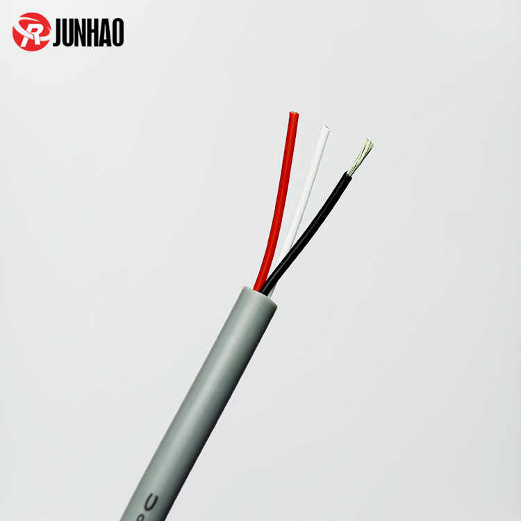 CE Certified 3 Core 22AWG FEP Wire with Gray Silicone Jacket - High Temp 200°C C
